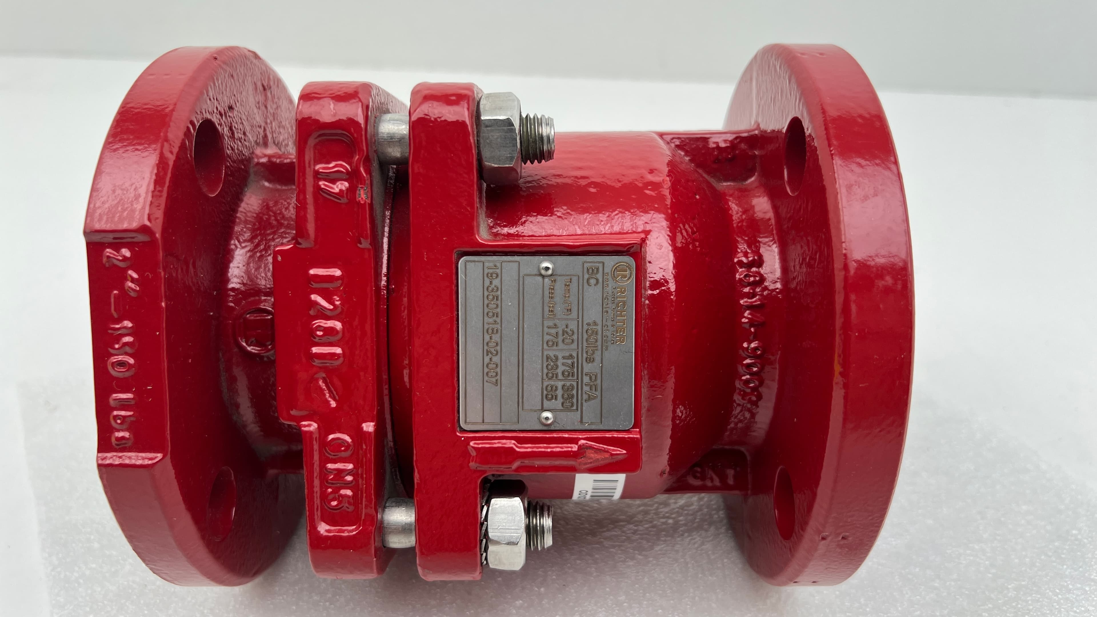 Richter 19-350518-02-007 2" PFA Lined Ball Check Valve
