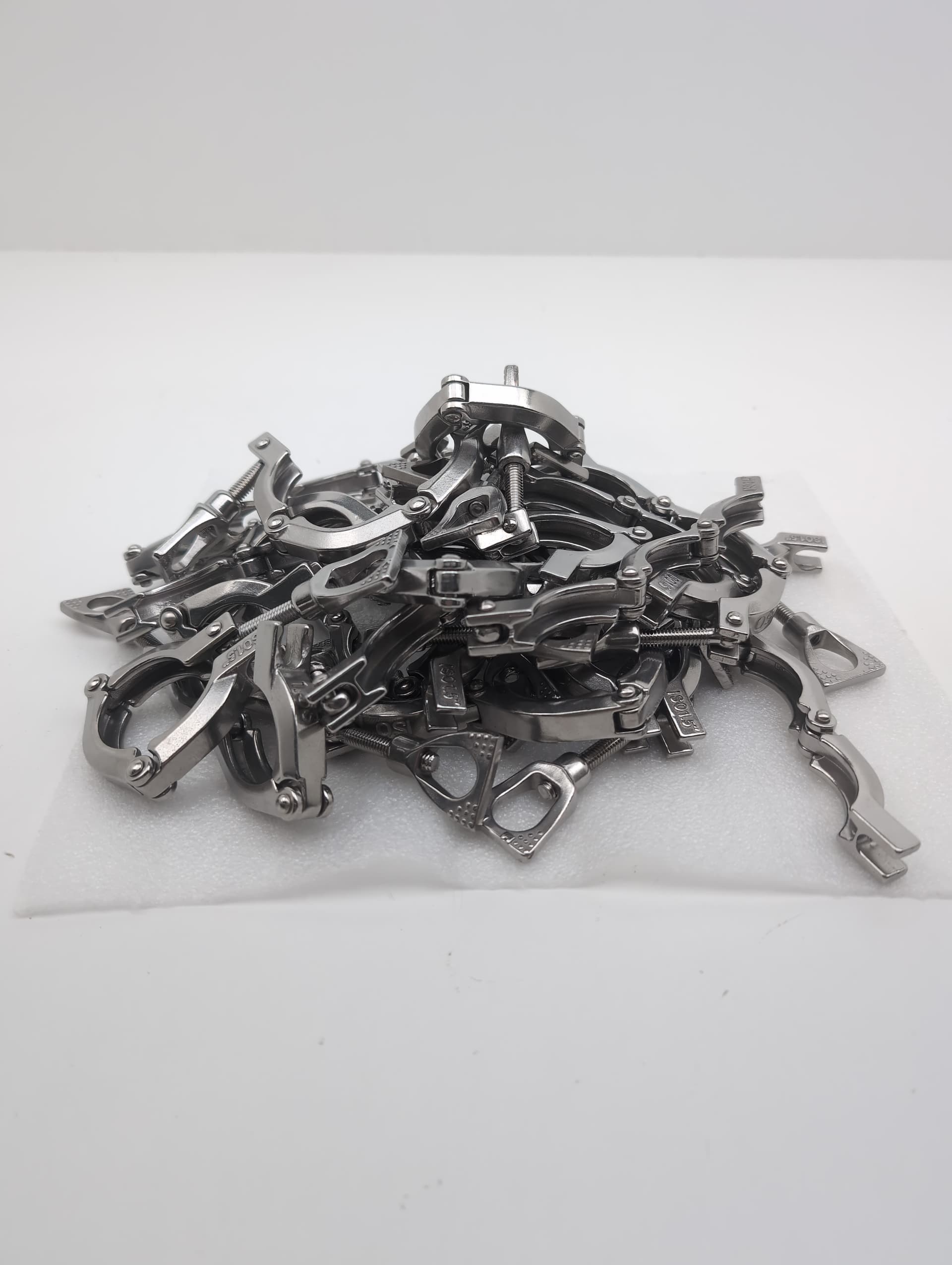 ISO 1.5" Three Segment S.S. Sanitary Clamp lot of 26