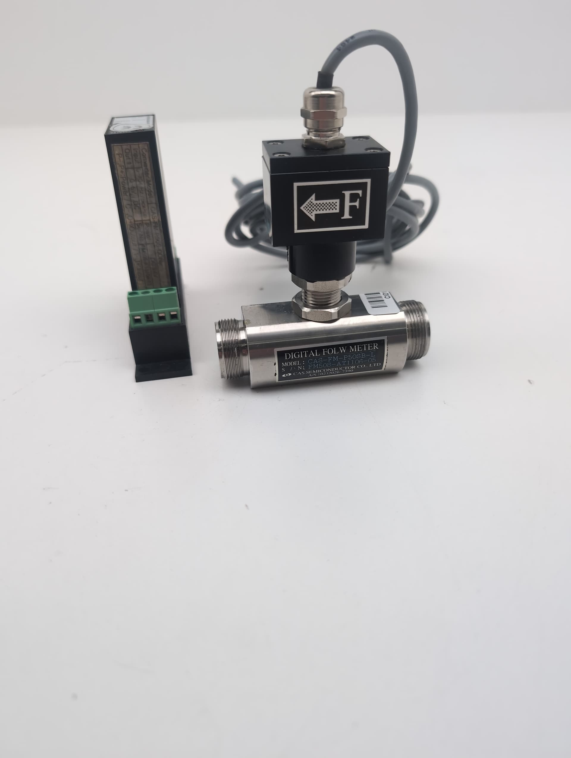 CAS Semiconductor, LTD CAS-FM-P50SB-L Turbine Flow Meter/ Converter , 50L/M
